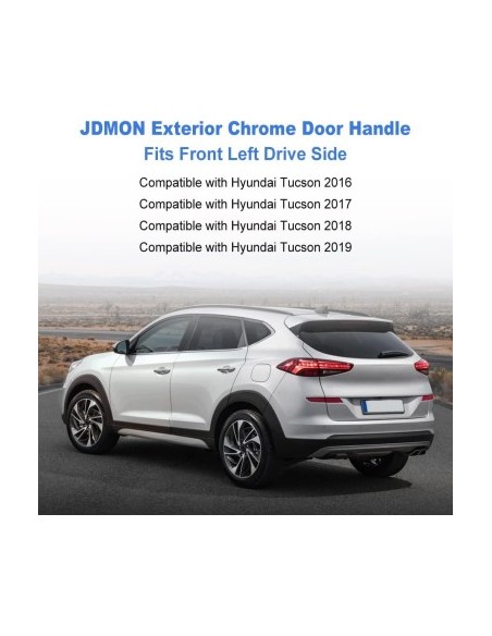 Left Front Door Handle Keyless Entry with Button, Smart Key for Hyundai Tucson 3 2015-2020