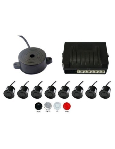 Front and rear parking sensors with 8 sensors...