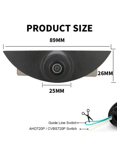 Dedicated front camera for Nissan with logo mount