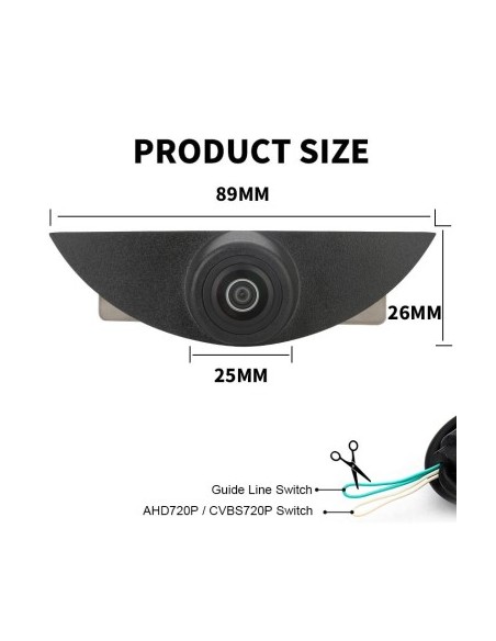 Dedicated front camera for Nissan with logo mount