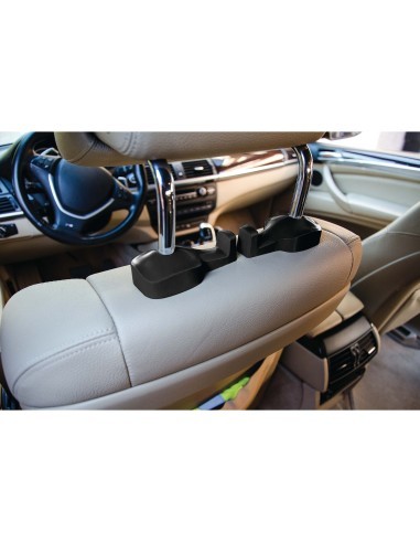 Car Headrest Hook Support Set, 2 pieces, black...
