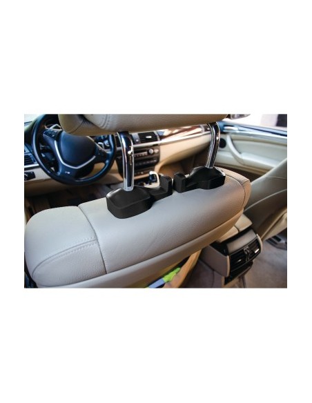 Car Headrest Hook Support Set, 2 pieces, black color
