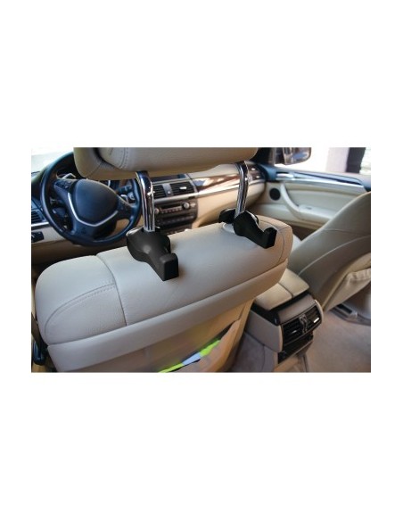 Car Headrest Hook Support Set, 2 pieces, black color