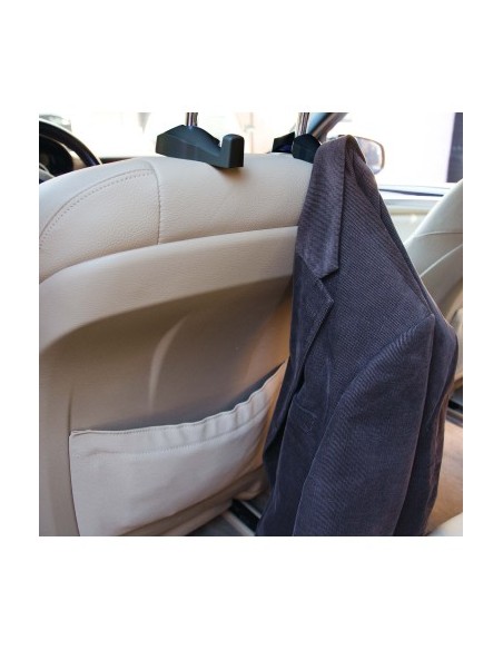 Car Headrest Hook Support Set, 2 pieces, black color