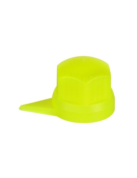 Set of 10 Plastic Caps for Wheel Valve with Indicator 33 mm Neon Yellow 41 mm
