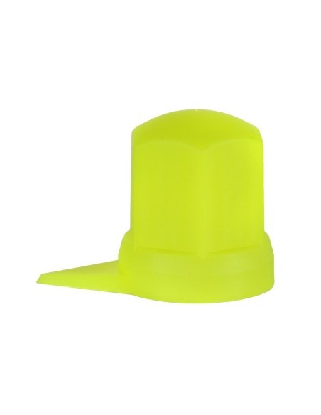 Set of 10 Plastic Caps for Wheel Valve with Indicator 33 mm Neon Yellow 54.5 Mm