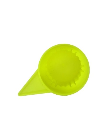 Set of 10 Plastic Caps for Wheel Valve with Indicator 33 mm Neon Yellow 54.5 Mm