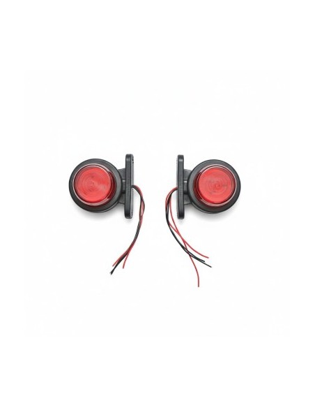 Πλευρικό Φως Σημάνσεως LED Λευκό, Κόκκινο, 12-24V, 48mm