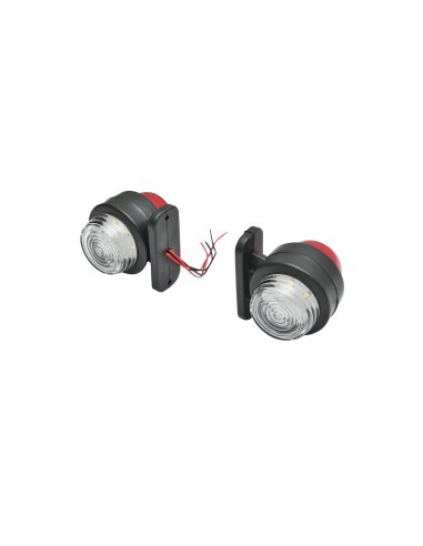 Side Marker Light LED White, Red, 12-24V, 48mm