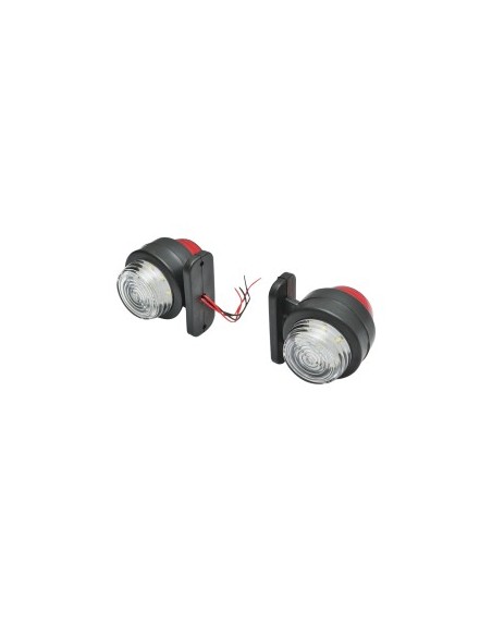 Side Marker Light LED White, Red, 12-24V, 48mm