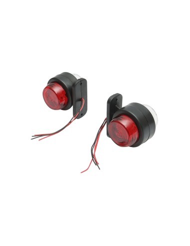 Side Marker Light LED White, Red, 12-24V, 48mm