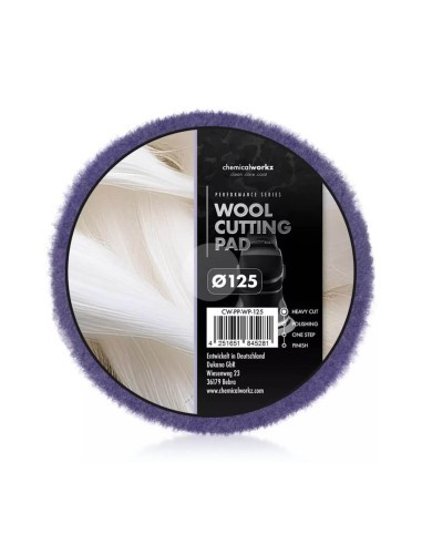 Δισκος πολυέλαιου με μαλλί, βιολετί Chemicalworkz Wool Cutting Pad 125MM