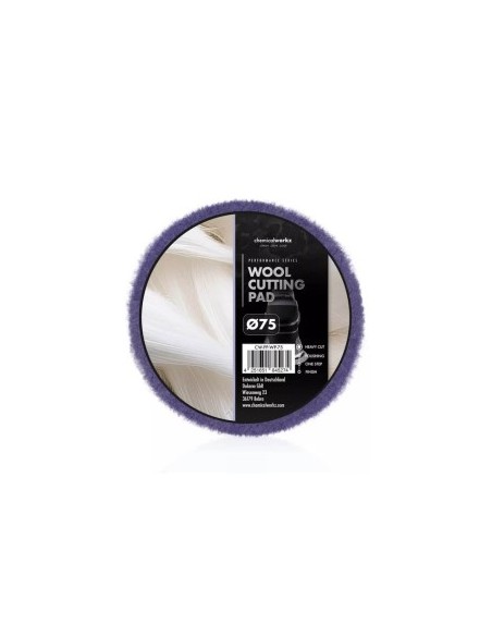 Δίσκος λείανσης με μαλλί, βιολετί Chemicalworkz Wool Cutting Pad 75MM