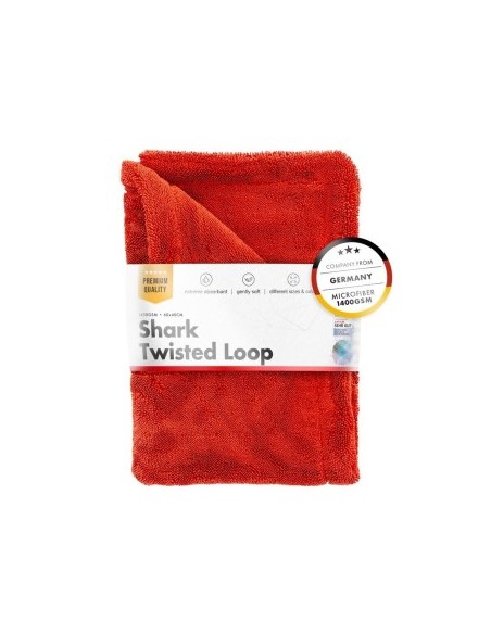 Πετσέτα αυτοκινήτου υπερ-απορροφητική Chemicalworkz Shark Twisted Loop Towel, 1400GSM κόκκινη 60x40 εκ.