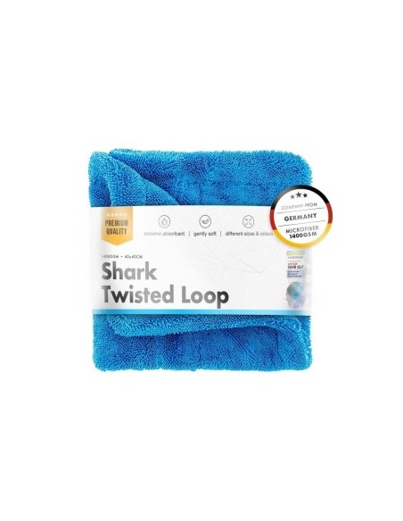 Ultra absorbent car towel Chemicalworkz Shark Twisted Loop Towel, 1400GSM blue 40x40 cm