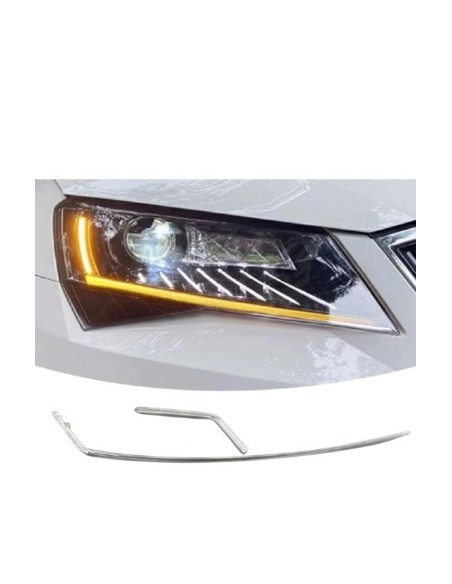 Repair fiber DRL right headlight for Skoda Superb 3 2015-2019
