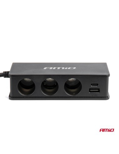 Extension socket with fast charger with 3x...