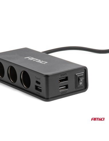 Extension socket with fast charger with 3x...