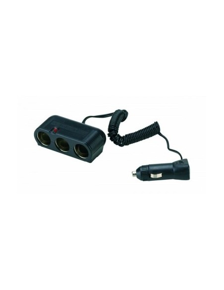 Triple Socket with Extensible Cable 12V/24V Bottari