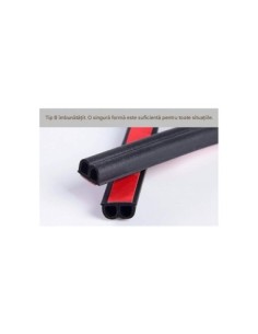 Car weatherstrip roll 4.3 m profile B, self-adhesive 2