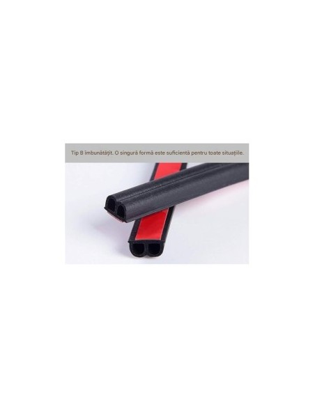Car weatherstrip roll 4.3 m profile B, self-adhesive