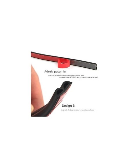 Car weatherstrip roll 4.3 m profile B, self-adhesive