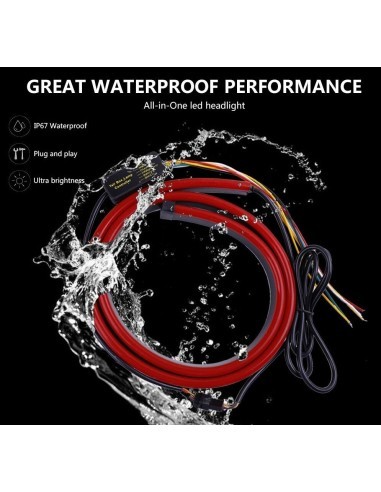 Red LED Strip for Rear with Signal, Brake, and...