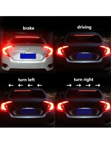 Red LED Strip for Rear with Signal, Brake, and...