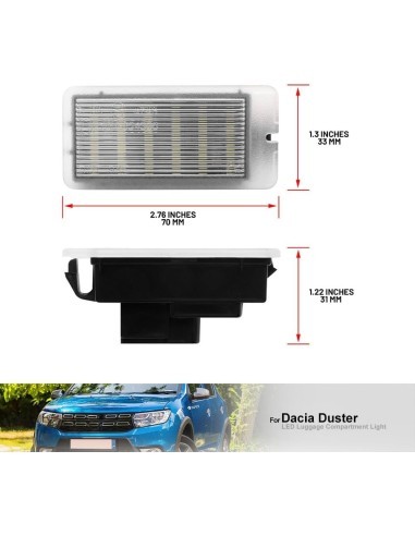 Λάμπα πορτμπαγκάζ με Led για Dacia, Renault,...