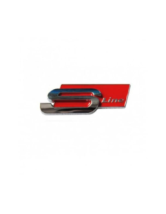 Self-Adhesive Audi S line Red Emblem