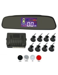 Front and rear parking sensors with 8 sensors and mirror...
