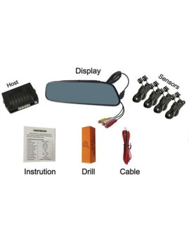 Front and rear parking sensors with 8 sensors...