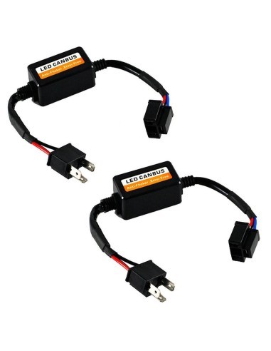 Set of 2 LED bulb error cancellers H4 24V -...