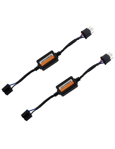 Set of 2 LED bulb error cancellers H4 24V -...