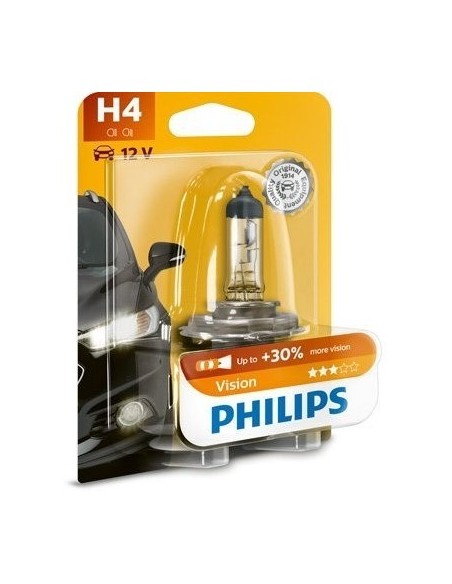 Philips H4 Vision +30% 12V 55W car bulb
