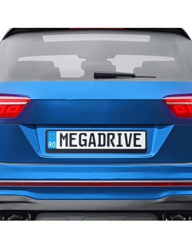 Black License Plate Holder with Strip 1 Pc Mega...