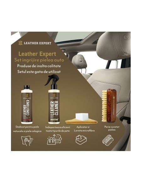 LEATHER EXPERT Autó Bőrápoló Készlet