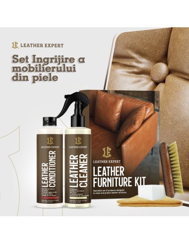 LEATHER EXPERT Furniture Care Set for Leather,...
