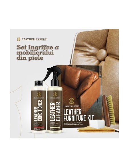 LEATHER EXPERT Furniture Care Set for Leather, 2x250ml