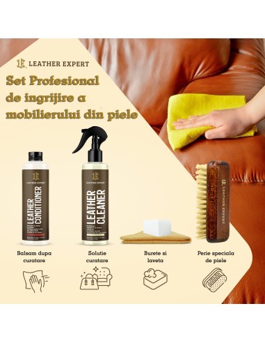 LEATHER EXPERT Furniture Care Set for Leather,...
