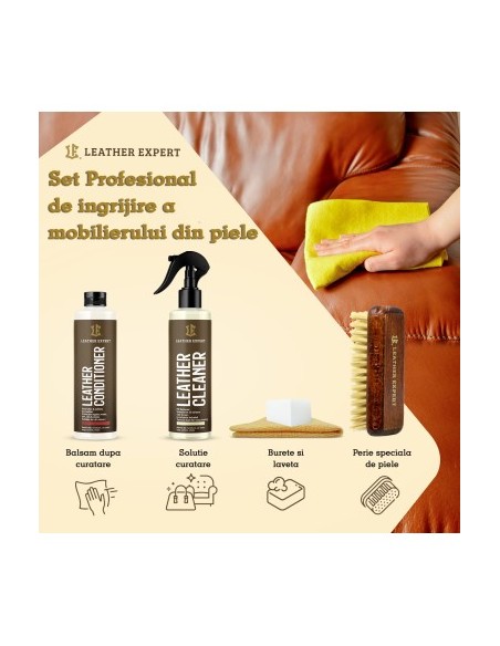 LEATHER EXPERT Furniture Care Set for Leather, 2x250ml