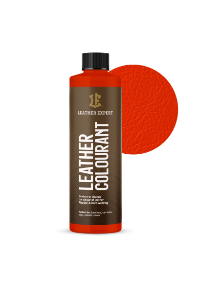 Leather Paint Orange Red LEATHER EXPERT Leather Colourant 250ml