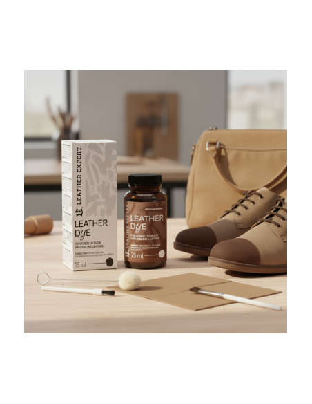 Dark Brown Suede Paint Leather Expert, Dye for suede, nubuck, aniline 75ml
