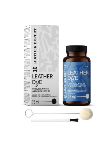 Kék velúrfesték Leather Expert, Dye for suede, nubuck, aniline 75ml