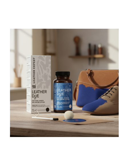 Kék velúrfesték Leather Expert, Dye for suede, nubuck, aniline 75ml