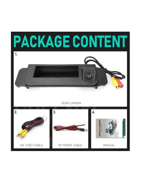 HD Rearview Camera, 170 Degree Angle, with StarLight Night Vision for Mercedes C-Class W205, CLA C117
