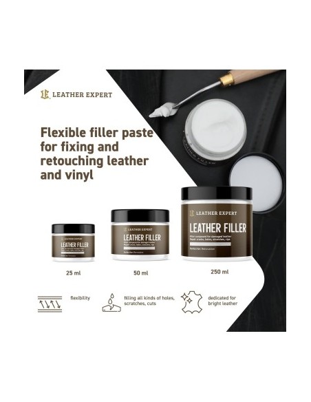 LEATHER EXPERT Leather Filler White 250ml