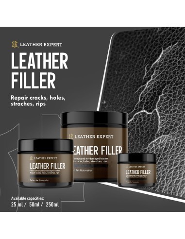 Fekete bőrjavító töltőanyag LEATHER EXPERT 250ml