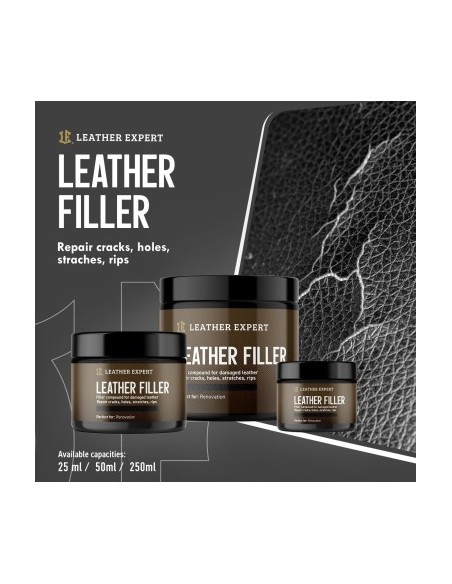 Fekete bőrjavító töltőanyag LEATHER EXPERT 250ml