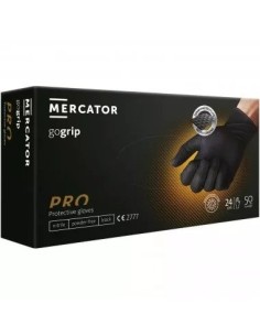 Fekete Nitril Kesztyűk, Texturált GOGRIP, 50db-os készlet